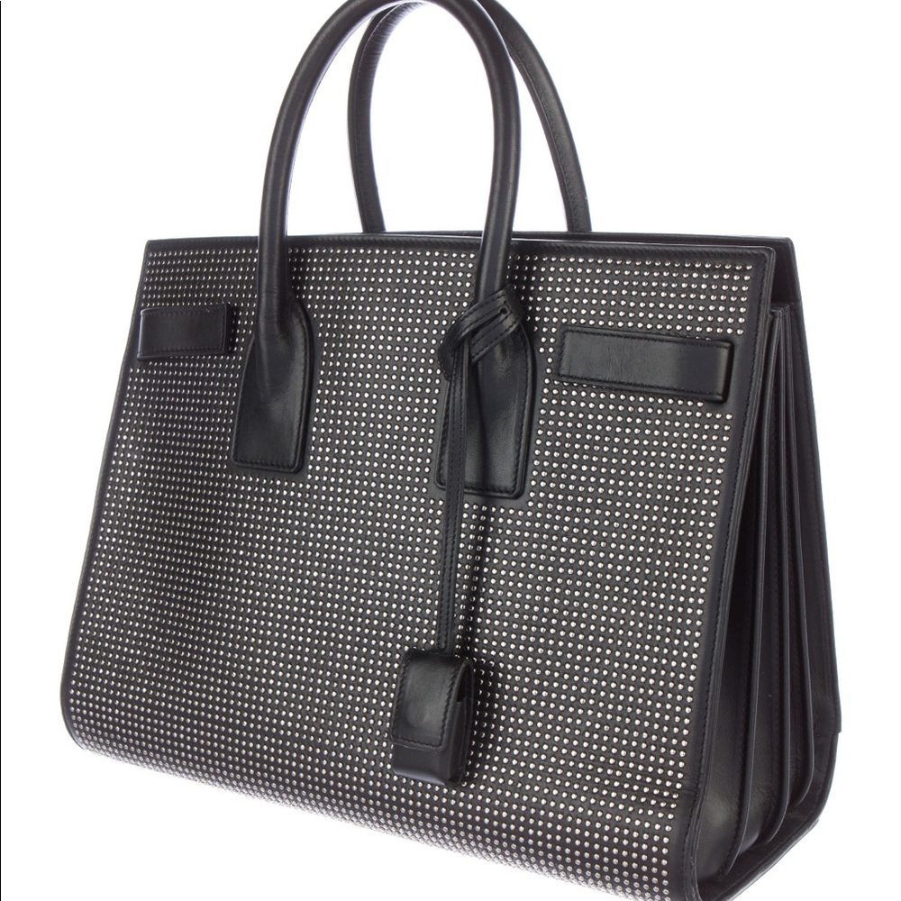 Saint Laurent Medium Sac de Jour with silver-tone